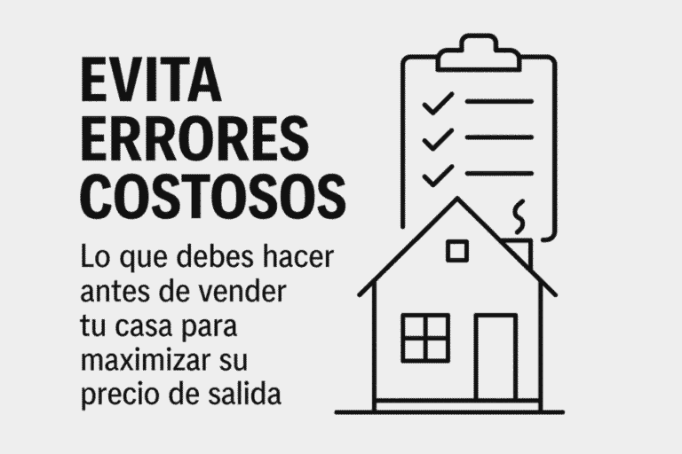 Evita errores costosos al vender tu casa