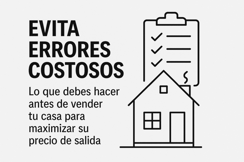Evita errores costosos al vender tu casa